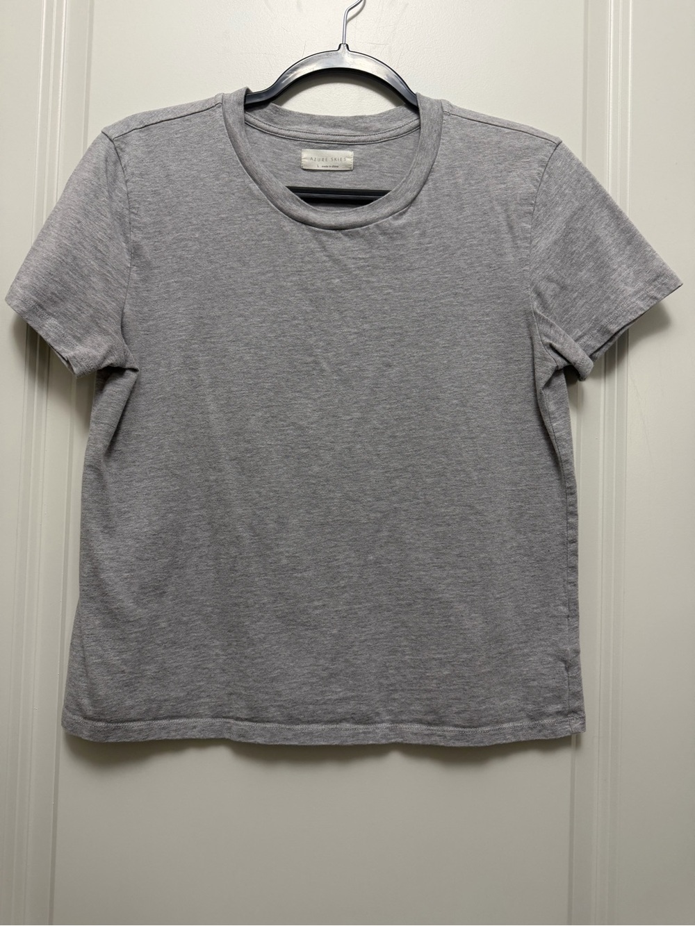 Aritzia Relaxed Crewneck Tee in Light Heather Gray